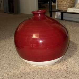 Red Ceramic Accent Vase by Kirklands